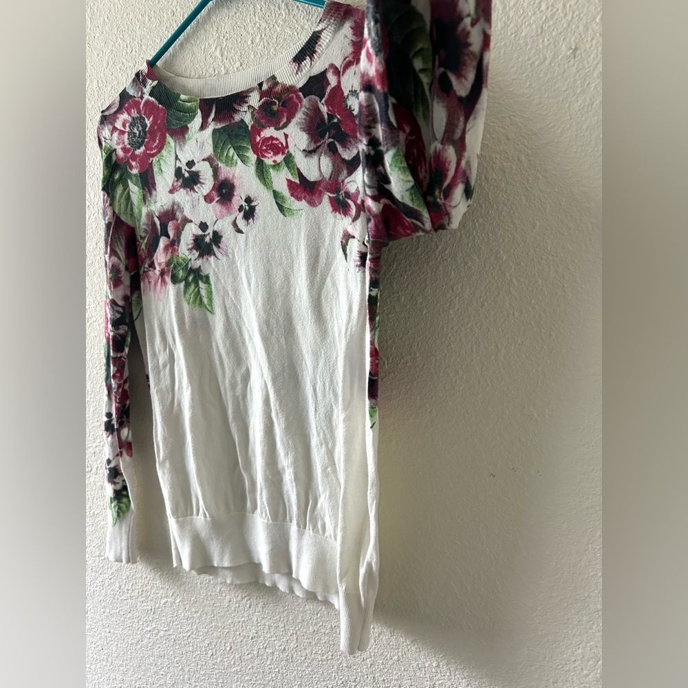 Halogen Floral Long Sleeve Sweater – Size Small - Picture 3 of 8